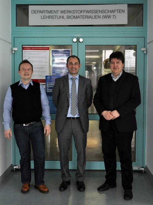 Herr Legant mit Dr. R. Detsch und Prof. Aldo R. Boccaccini