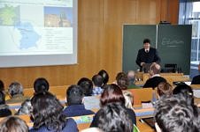 Prof. Boccaccini beim ersten BioBone Workshop in Erlangen