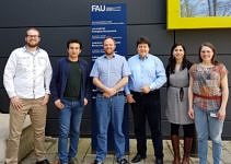 Marius Gensler (PhD student, Würzburg), Milad Eyvazi Hesar (PhD student, Bayreuth), Dr. Jan Hansmann, Prof. Aldo R. Boccaccini, Dr. Sahar Salehi, and Ms Susanne Heid (PhD student, Erlangen) beim Auftakttreffen