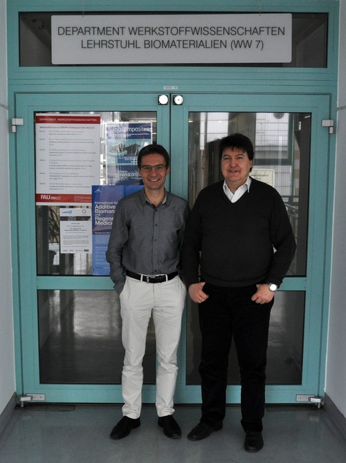 Prof. Jérôme Chevalier (INSA, Lyon, Frankreich) mit Prof. Aldo R. Boccaccini