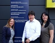 Dr. Irma de Melo-Reiners und Dipl.-Pol. Luise Freitag mit Prof. Aldo R. Boccaccini