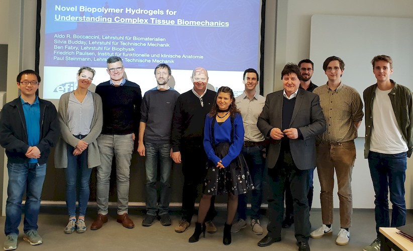 Zum Artikel "Kick-off-Meeting des neuen EFI finanzierten Projekts „Novel hydrogels for understanding complex tissue biomechanics“"