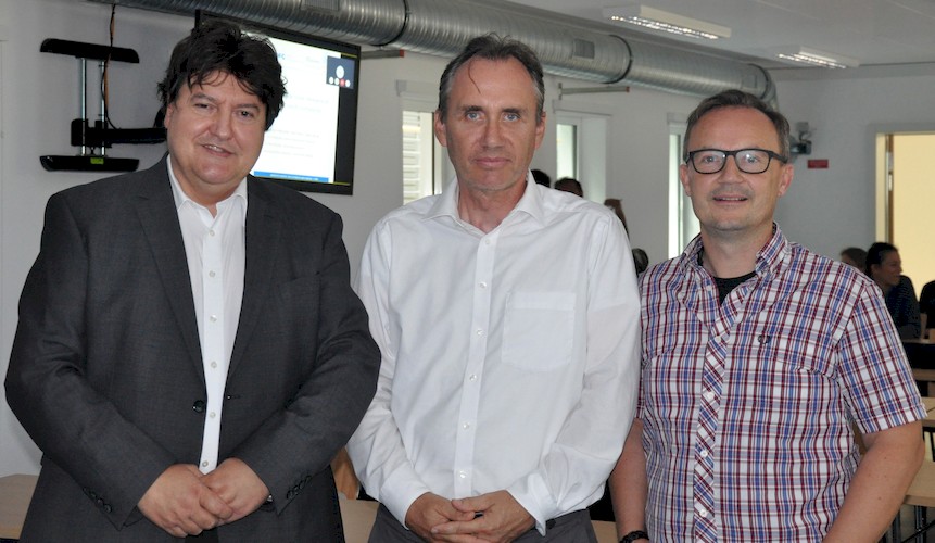 Prof. Boccaccini mit Prof. Bader und Dr. Rainer Detsch