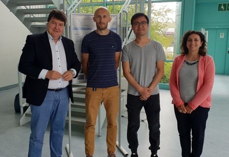 Prof. Boccaccini, Dr. Michálek, Dr. Chen und Dr. Liverani