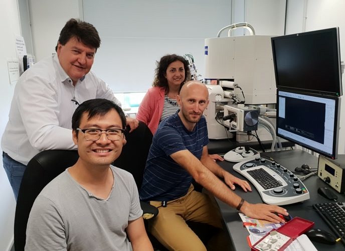 Prof. Boccaccini, Dr. Michálek, Dr. Chen und Dr. Liverani