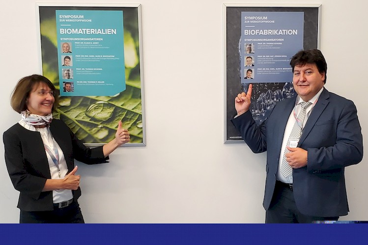 Von der Bey zusammen mit Prof. Boccaccini bei der Werkstoffwoche 2019.