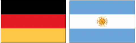 Flagge Deutschland Argentinien