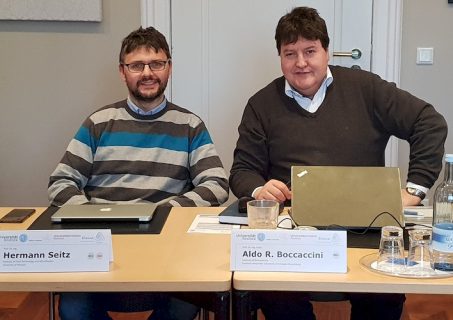 Prof. Seitz zusammen mit Prof. Boccaccini bei der ELAINE Klausurtagung in Hasenwinkel