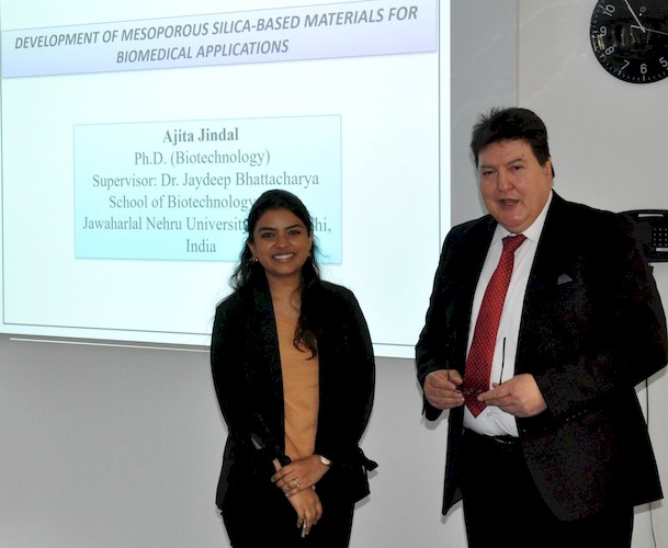 Dr. Jindal und Prof. Boccaccini nach dem Vortrag