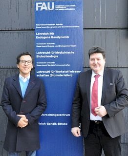 Besuch von Prof. Palza, zu sehen mit Prof. Boccaccini