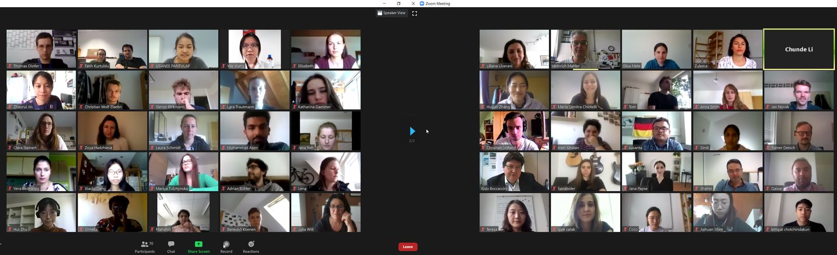 Bild der Gruppe, die online am Seminar teilgenommen hat (Zoom).