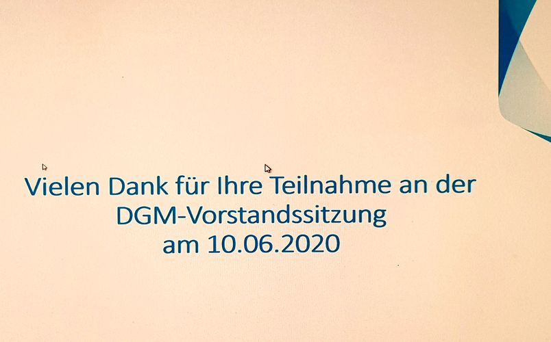 DGM Vorstandssitzung