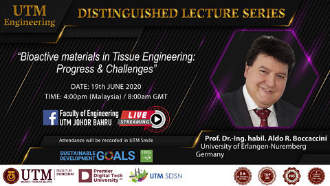Zum Artikel "Prof. Boccaccini präsentiert „Distinguished Lecture“ an der Fakultät für Ingenieurwissenschaften, Universiti Teknologi Malaysia"
