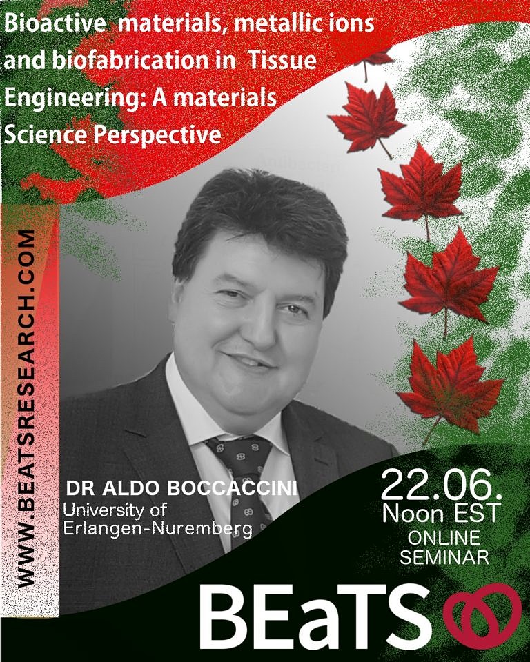 Prof. Boccaccini hielt einen eingeladenen Vortrag bei der Seminarreihe BioEngineering and Therapeutic Solutions (BEaTS) am Ottawa Heart Institut, Kanada