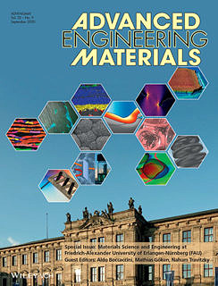 Front cover der Zeitschrift "Advanced engineering materials"
