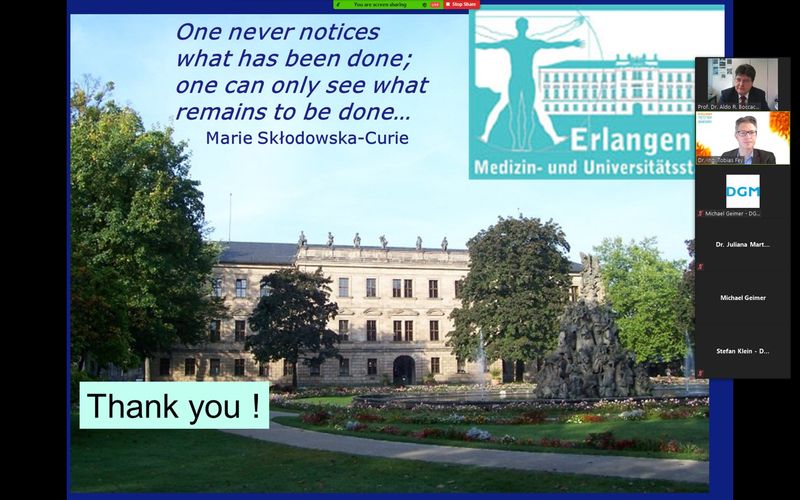 Abschlussfolie des Vortrags von Prof. Boccaccini