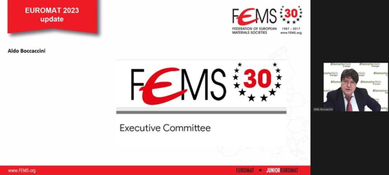 Prof. Boccaccini nimmt an der Sitzung des Exekutivausschusses des Verbands der Europäischen Werkstoffgesellschaften teil