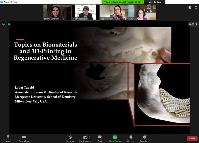 Prof. Lobat Tayebi präsentiert eingeladenes Seminar am Lehrstuhl Biomaterialien