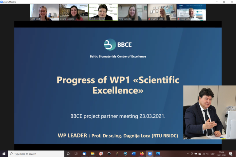 Baltic Biomaterials Centre of Excellence: Konsortiumtreffen von unserem Lehrstuhl ausgerichtet