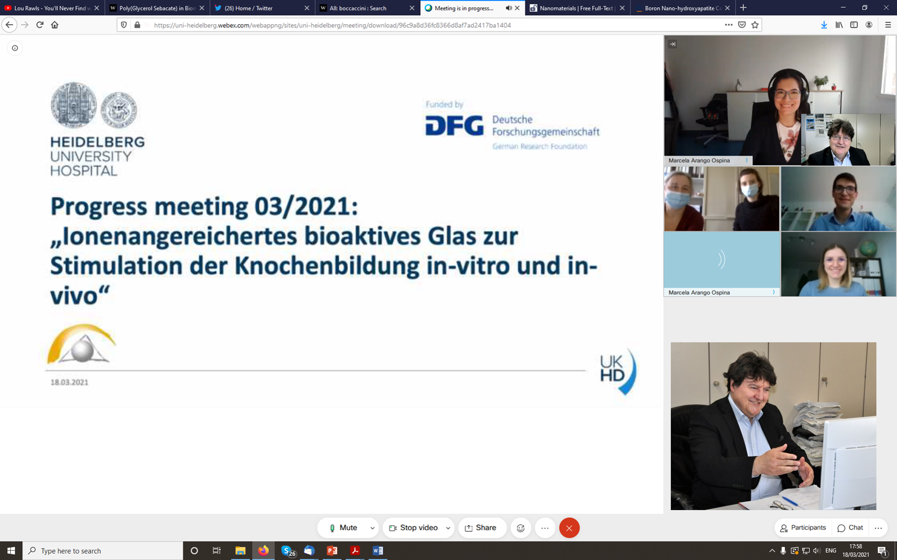 Titelfolie für die Vorstellung des 