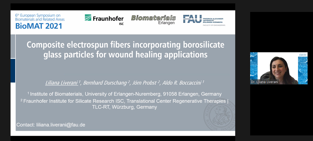 Dr. Liverani bei Ihrer Online-Präsentation.