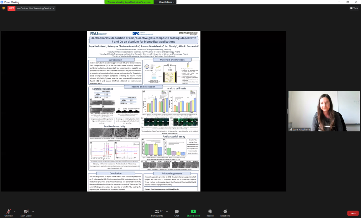Zoya Hadzhieva bei Ihrer Online-Präsentation.