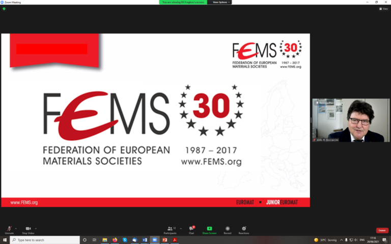 Prof. Boccaccini nimmt an der Sitzung des geschäftsführenden Ausschuss der Federation of European Materials Societies teil