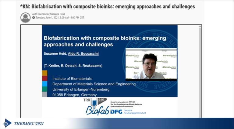 Prof. A. R. Boccaccini hielt Keynote-Vortrag auf der virtuellen Konferenz THERMEC’2021