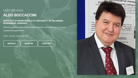 Zum Artikel "Prof. Boccaccini: Eingeladener Redner bei „International Webinars on Materials“, CICECO, Univ. Aveiro, Portugal"