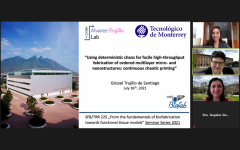 Zum Artikel "Prof. Grissel Trujillo de Santiago (Tecnologico de Monterrey, Mexiko) hält ein Seminar über „continuous chaotic“ Bioprinting"