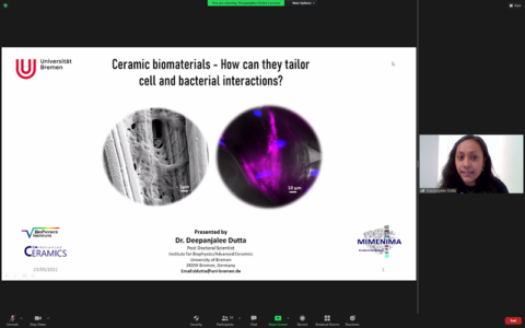 Zum Artikel "Dr. Deepanjalee Dutta (Universität Bremen) hält Vortrag am Institut für Biomaterialien"