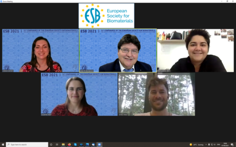 Online Bild aller Teilnehmer des Lehrstuhl Biomaterialien an der ESB Konferenz.