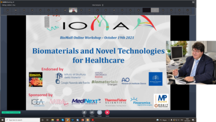 Prof. Boccaccini während seines Vortrags beim BioMaH online Workshop.