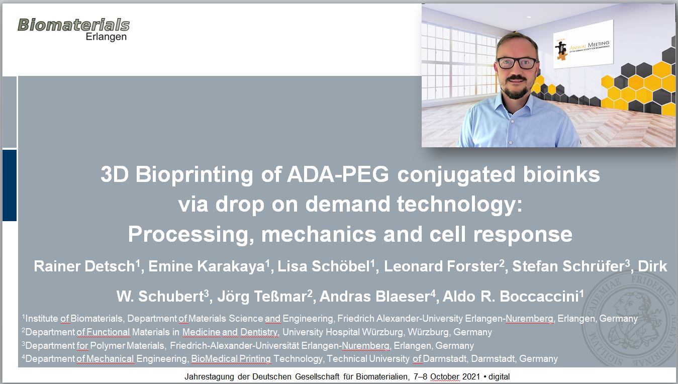 Dr. Detsch mit der Titelfolie seines Vortrags bei der DGBM Jahresversammlung 2021
