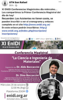 Zum Artikel "Prof. Boccaccini: Plenarredner auf der Online-Tagung (XI EnIDI ) in Argentinien"