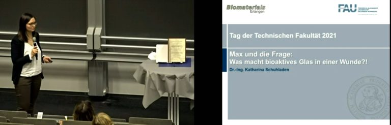 Dr. Katharina Schuhladen erhält den Preis für die beste Doktorarbeit beim Tag der Technischen Fakultät der FAU