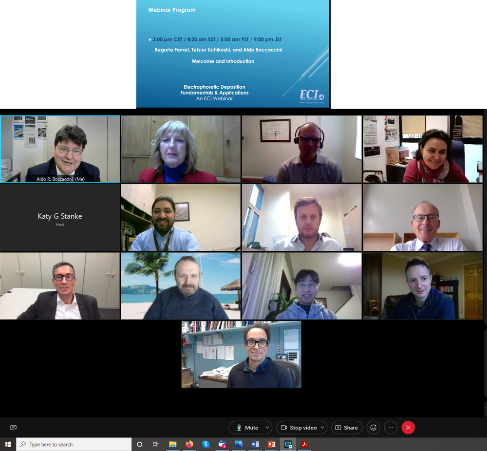 Screenshot mit den Hauptrednern des Online EPD Seminar.