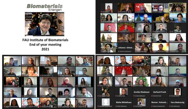 Jahresabschlusstreffen 2021 am Lehrstuhl für Biomaterialien