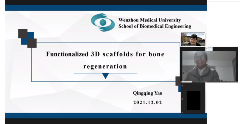 Prof. Qingqing Yao hält Vortrag am Institut für Biomaterialien