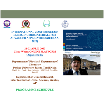 Zum Artikel "Prof. Boccaccini: Gastreferent bei der in Indien organisierten Online-Konferenz „International Conference on Emerging Biomaterials for Advanced Applications“."