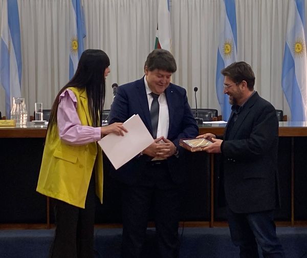 Prof. Boccaccini bei der Würdigung zur herausragenden Persönlichkeit seiner Heimatstadt San Rafael