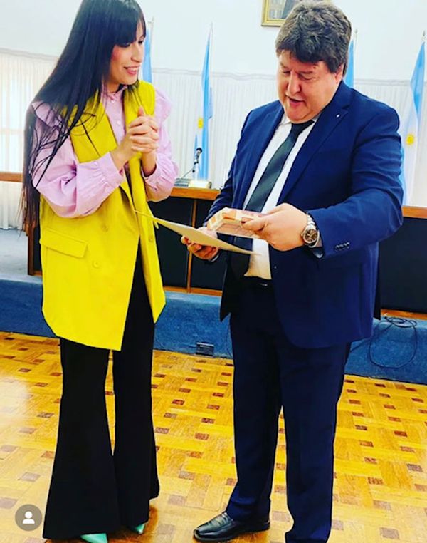 Prof. Boccaccini bei der Würdigung zur herausragenden Persönlichkeit seiner Heimatstadt San Rafael