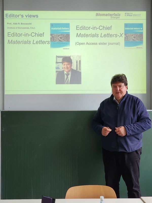 Prof. Boccaccini hielt einen Votrag im Rahmen der BBCE Summer School