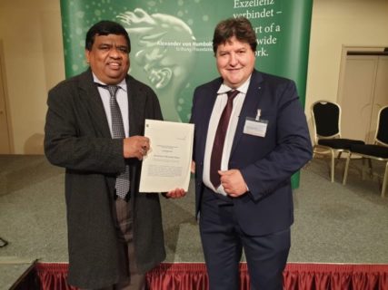 Prof. Boccaccini und Prof. Basu bei der Preisverleihung der Humboldt-Stiftung