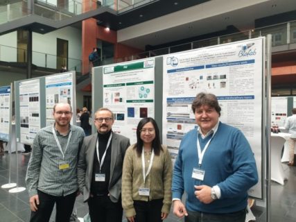 Prof. Boccaccini, Dr. Detsch, Herr Roeder und Frau Lu beim Symposium "Biofabrication meets Infection" in Würzburg