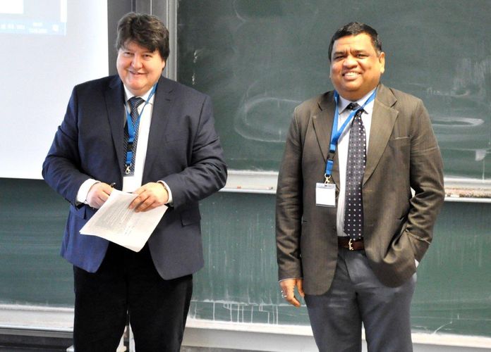 Prof. Boccaccini und Prof. Basu zur Einführung des Workshops