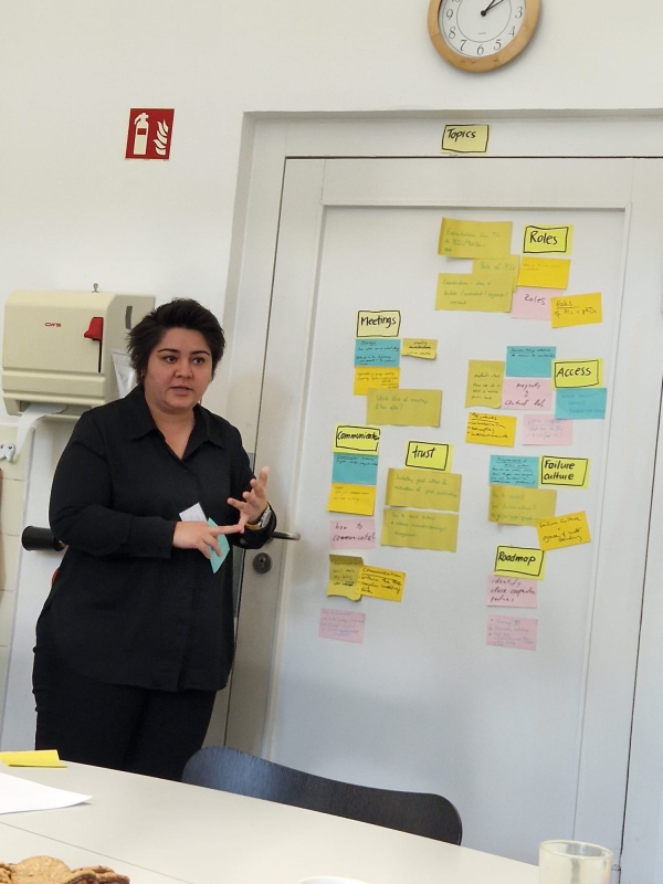 Bild von Irem Unalan während der Ideensammlung