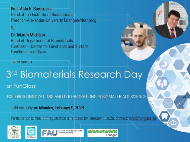 3. internationaler Tag der Biomaterialforschung im FunGlass Center
