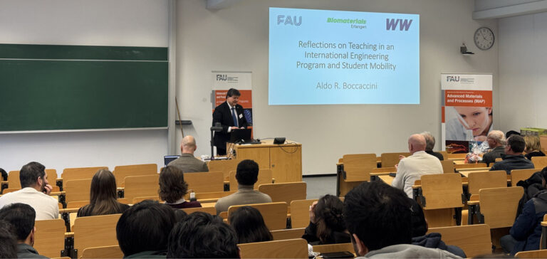 Prof. Aldo R. Boccaccini: Gastredner bei der Feier zum 20-jährigen Jubiläum des internationalen Masterstudiengangs Advanced Materials and Processes (MAP)